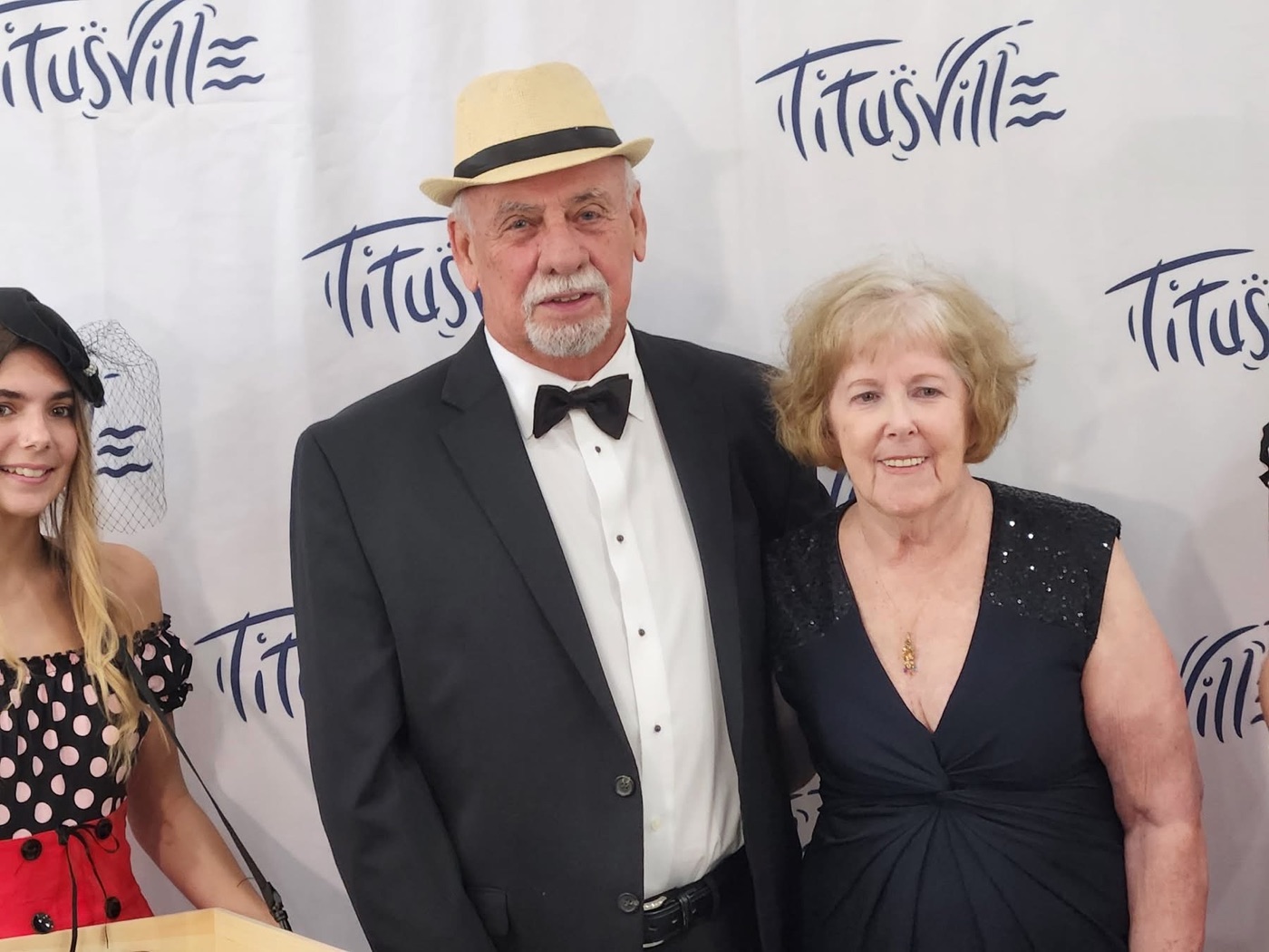 Larry Mathis with his wife Denise at the 2025 Titusville Mayor's Ball